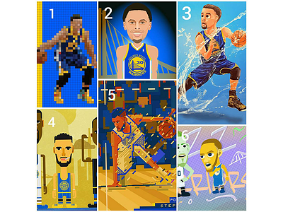 Steph Curry art basketball behance golden state gsw illustration nba sports steph curry vector warriors