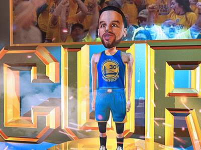 Steph Curry 3D 3d art basketball behance golden state illustration lebron nba sports steph curry warriors