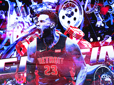 NBA Poster Series: Blake Griffin basketball behance blake griffin curry detroit detroit pistons durant giannis graphic design graphic designer harden hoops lebron nba nba graphics nba illustration nba poster pistons sports