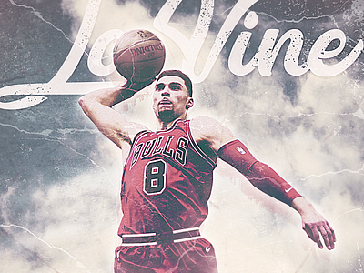 NBA Poster Series: Zach LaVine basketball behance bulls chicago bulls curry graphic designer griffin hoops lavine lebron nba nba poster photo manipulation photoshop slam dunk sports sports design sports poster westbrook zach lavine