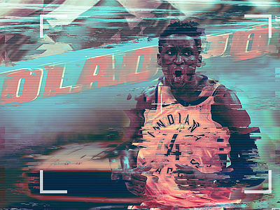 NBA Poster Series: Victor Oladipo baller basketball basketball poster behance curry glitch indiana pacers lakers lavine lebron nba oladipo pacers photo manipulation photoshop sports sports design sports poster victor oladipo warriors