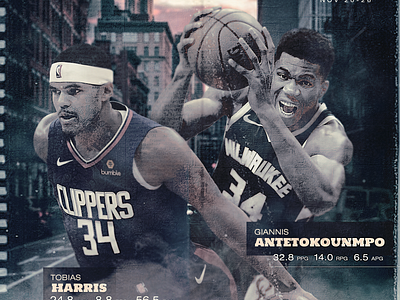 NBA Players of the Week antetokounmpo basketball behance bucks clippers curry giannis graphic design graphic designer la clippers lebron milwaukee nba nba poster photo manipulation photoshop sports sports design sports poster tobias harris