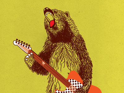 Bear animals bear flyer illustration vector