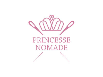 Princesse nomade clothes identity logo sewing vector women