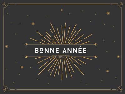 Bonne Annee 2015 bonne annee happy new year lettering stars typography vector