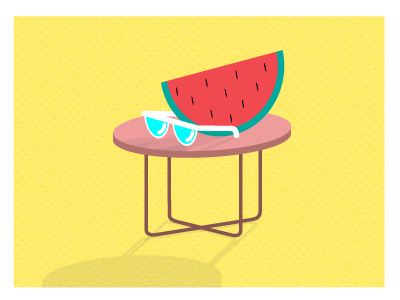 Summer Time glasses illustration summer vector watermelon
