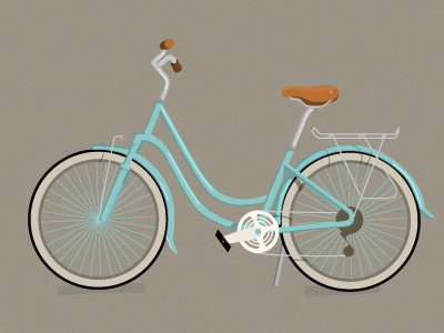 Blue Bike bike cycle illustration retro vector