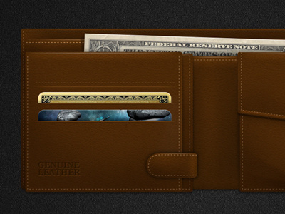 Genuine Leather Wallet download free freebie leather psd wallet