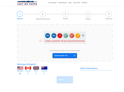 Edit my paper - Upload File interface interface design ui ui design uidesign ux web web app