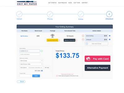 Edit My Paper - Checkout