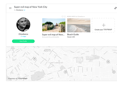 Tripmap - Embed design interface interface design minimal ui ui design uidesign ux web web app