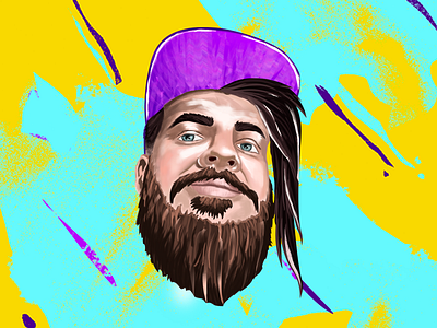 Streamer Frank Baun beard beardman digital 2d digital paint esports facebooker game gaming ilustration streamer twitch youtuber