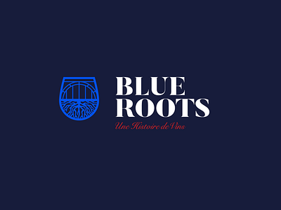 Blue Roots blue roots branding identity logo logo design vin wine