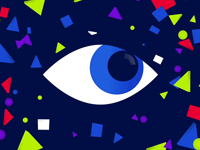 Overseeing Eye abstract animation blink blinking business character corporate eye flat gif grain hustle illustration looking shapes texture viewer viewing watching