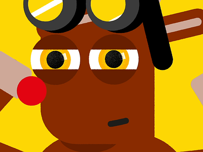 Rudolf animation character christmas cute face flat goggles illustration nose rudolf steampunk
