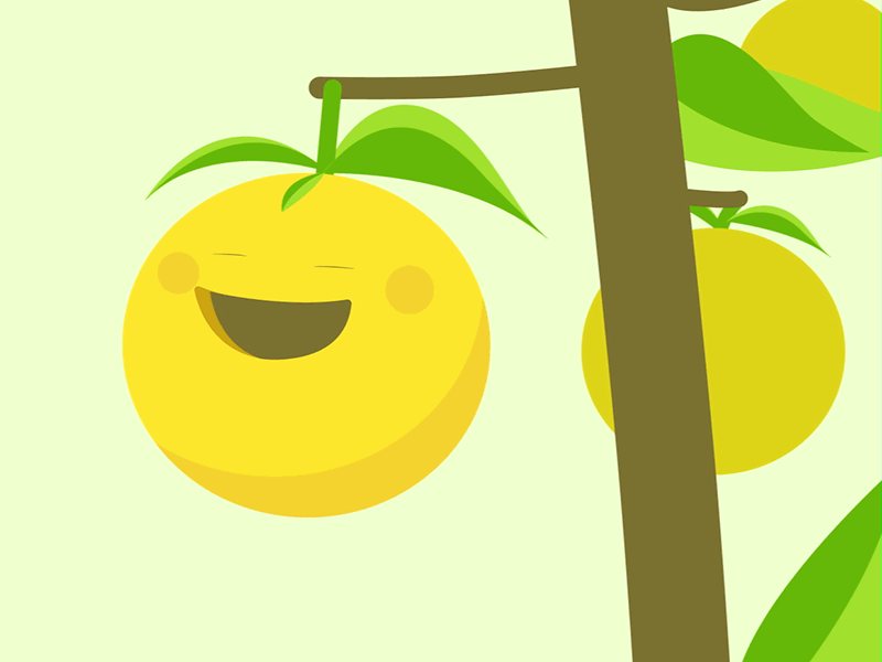 Just dropped in to say... animation character chibi debut design fruit gif japan inspired lemon orange studio