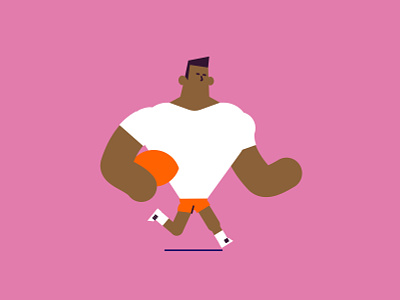 Player two character flat football illustration minimal olayer rugby sport sports