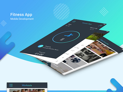 Fitness Mobile APP fitness app mobile app psd design showcase