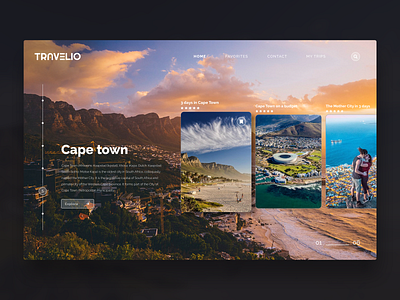 Travelio landing page