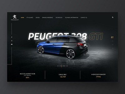 Peugeot 308GTI landing page