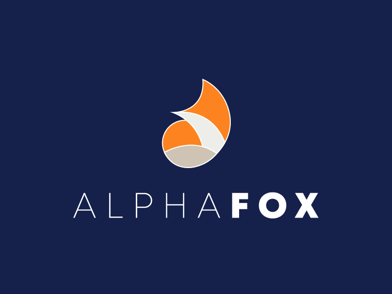 Alpha Fox logo branding akartha animation app brand branding clean clothing design flat gif goldenratio graphic icon illustration logo typogaphy