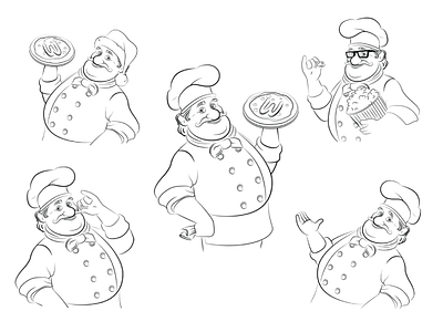 Sketches Lorenzo cartoon character characterdesign chef sketch