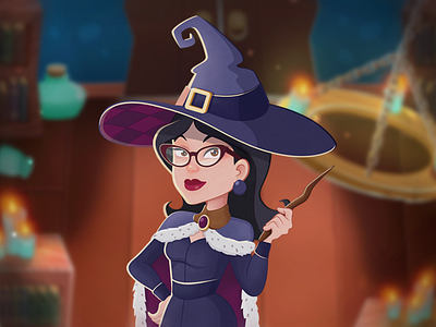 Witch teacher cartoon character characterdesign desing gamedesing witch