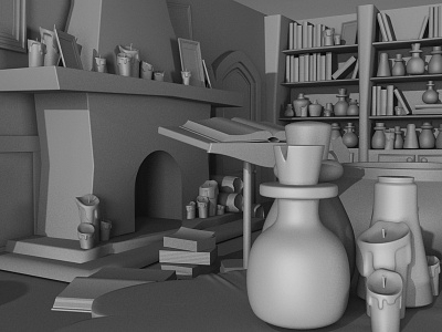 3D modeling of room for witches