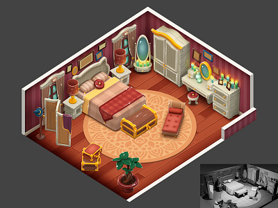 bedroom 3d 3d art bedroom furnitures game house magic room