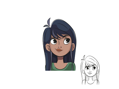 Cartoon girl art cartoon character characterdesign disney girl illustration