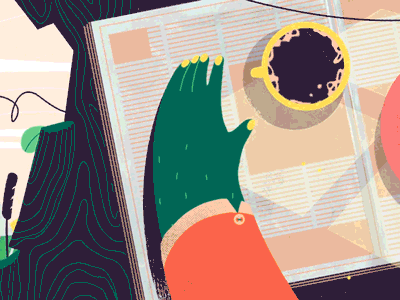 Trine animation breakfast hands illustration kiwi