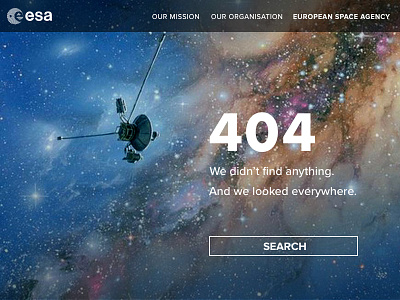 Daily UI #008 - 404 page 404 daily ui esa voyager