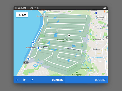 Daily UI #020 - Location Tracking app daily ui drone flight path