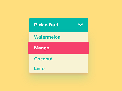 Daily UI #027 - Dropdown cocktails daily ui