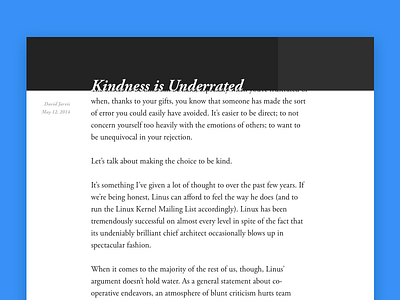 Daily UI #035 - Blog Post