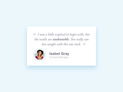 Daily UI #039 - Testimonials