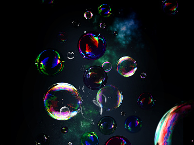 Bubbles bubbles dark illustration jasper photoshop planets space wiese