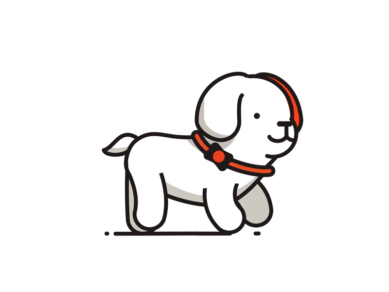 Puppy - Walk cycle🐕 animation character cute dog line mascot pet puppy walk walkcycle