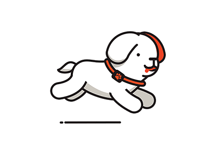Puppy - run cycle🐕 animal animation character cute dog line mascot pet puppy run run cycle