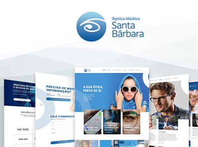 Óptica Médica Santa Bárbara design graphic graphic design lens minimal optical website pauloferreiradesigner sunglasses website ui ui design ux ux design web webdesign