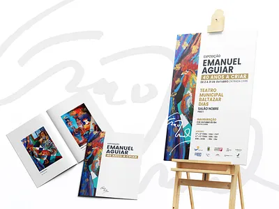 Exhibition EMANUEL AGUIAR | 40 YEARS TO CREATE 40 years to create art artist derpauloferreira design emanuel aguiar emanuel aguiar artista plastico event exhibition design graphicdesign logo pauloferreiradesigner poster poster art vector