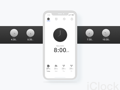 Clock App app apple clock app design ios time ui