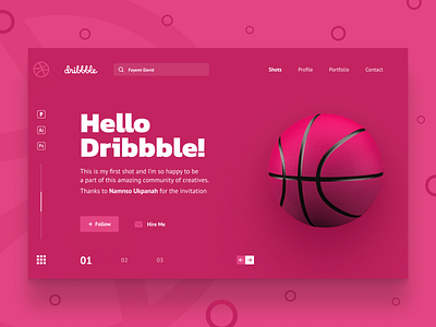 Hello Dribbble! design hello dribbble ui