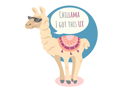UX Chillama animals funny illustration lama stickers