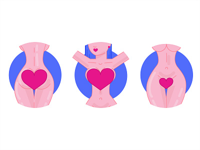 Valentines package heart hearts illustration valentines woman