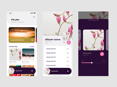 daily UI #009 - Music Player 009 app branding daily daily ui design music player ui