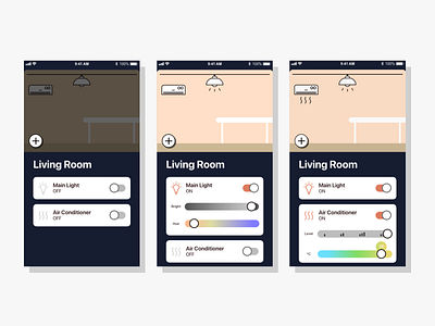 Daily UI #015 - On/Off Switch app daily daily ui home home monitoring interior lighting onoff switch switch toggle switch ui