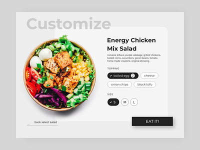 daily UI #033 - Customize Product