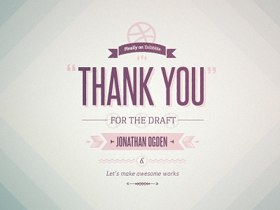 Thanks Jonathan draft illustration invite thanks typography vector