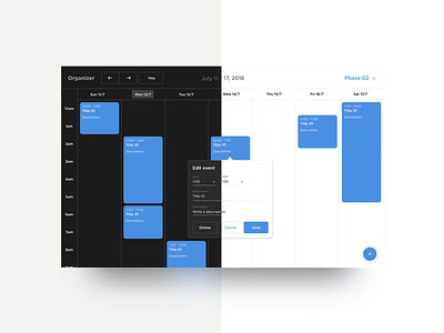 Simple Calendar Manager App | Lightmode or Darkmode? app calendar darkmode events ipad lightmode manager organize simple sketch tasks